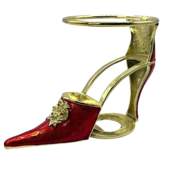 Vintage Brass Metal Scroll Sphere Crystal Ball Stand Orb Stand Crystal Display - Picture 5 of 6